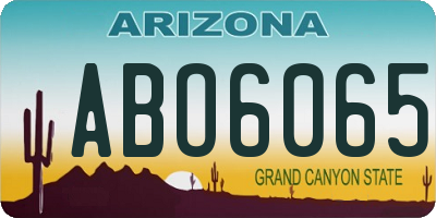 AZ license plate ABO6065