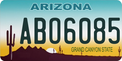 AZ license plate ABO6085