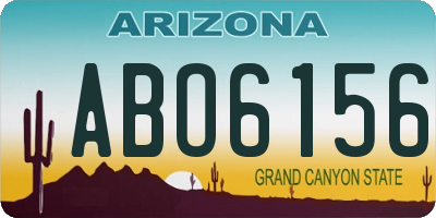 AZ license plate ABO6156