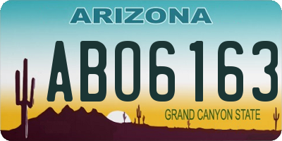 AZ license plate ABO6163