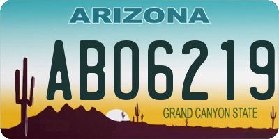 AZ license plate ABO6219