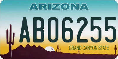 AZ license plate ABO6255