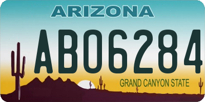 AZ license plate ABO6284