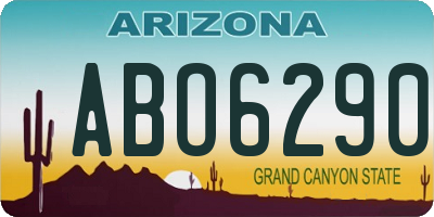 AZ license plate ABO6290
