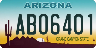 AZ license plate ABO6401