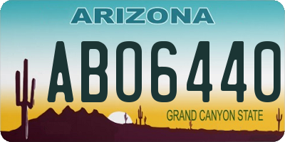 AZ license plate ABO6440