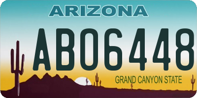 AZ license plate ABO6448