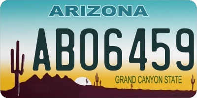 AZ license plate ABO6459