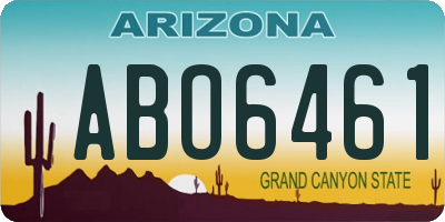 AZ license plate ABO6461