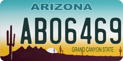 AZ license plate ABO6469