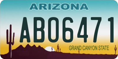 AZ license plate ABO6471