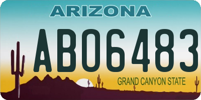 AZ license plate ABO6483