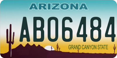 AZ license plate ABO6484