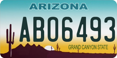 AZ license plate ABO6493