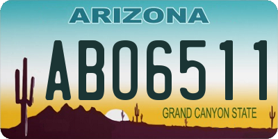 AZ license plate ABO6511