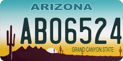 AZ license plate ABO6524