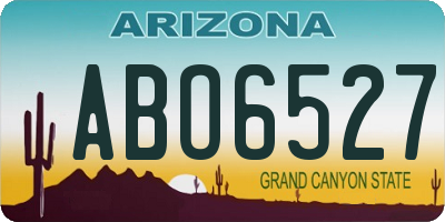 AZ license plate ABO6527
