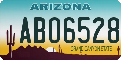 AZ license plate ABO6528