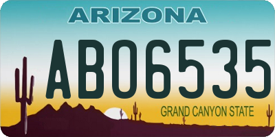 AZ license plate ABO6535