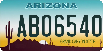 AZ license plate ABO6540