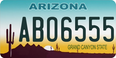 AZ license plate ABO6555