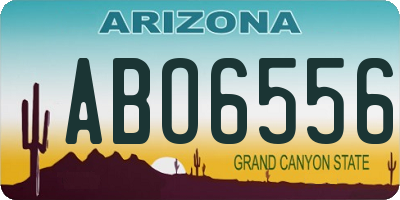 AZ license plate ABO6556