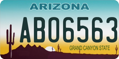 AZ license plate ABO6563
