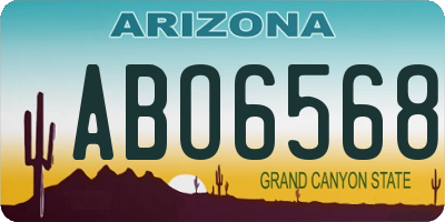 AZ license plate ABO6568