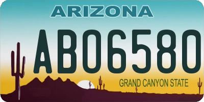 AZ license plate ABO6580