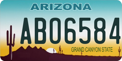 AZ license plate ABO6584