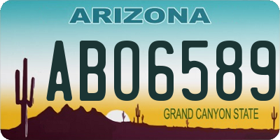 AZ license plate ABO6589