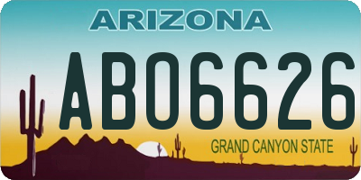 AZ license plate ABO6626