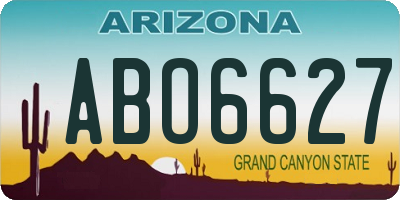 AZ license plate ABO6627