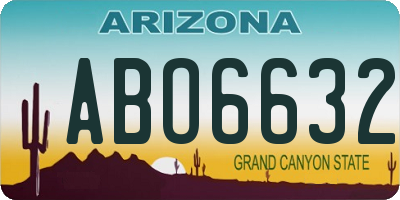 AZ license plate ABO6632