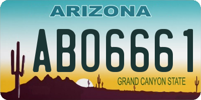 AZ license plate ABO6661