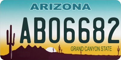 AZ license plate ABO6682