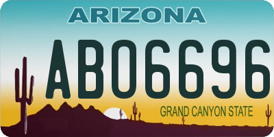 AZ license plate ABO6696