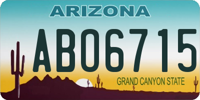 AZ license plate ABO6715