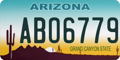 AZ license plate ABO6779