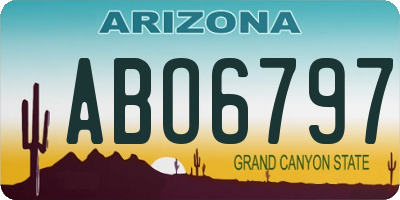 AZ license plate ABO6797