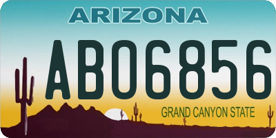 AZ license plate ABO6856