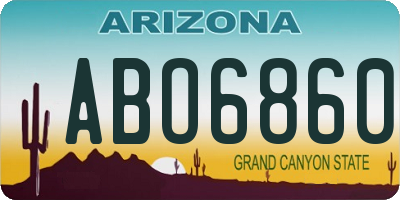 AZ license plate ABO6860