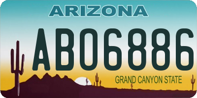 AZ license plate ABO6886