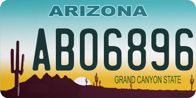 AZ license plate ABO6896