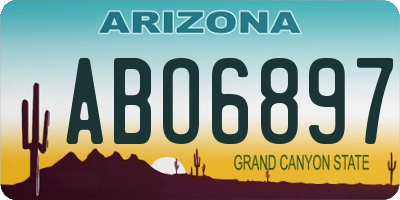 AZ license plate ABO6897