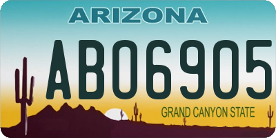 AZ license plate ABO6905
