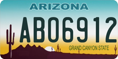 AZ license plate ABO6912