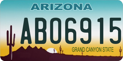 AZ license plate ABO6915