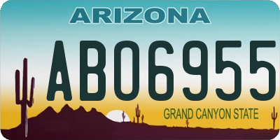 AZ license plate ABO6955