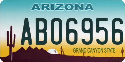 AZ license plate ABO6956